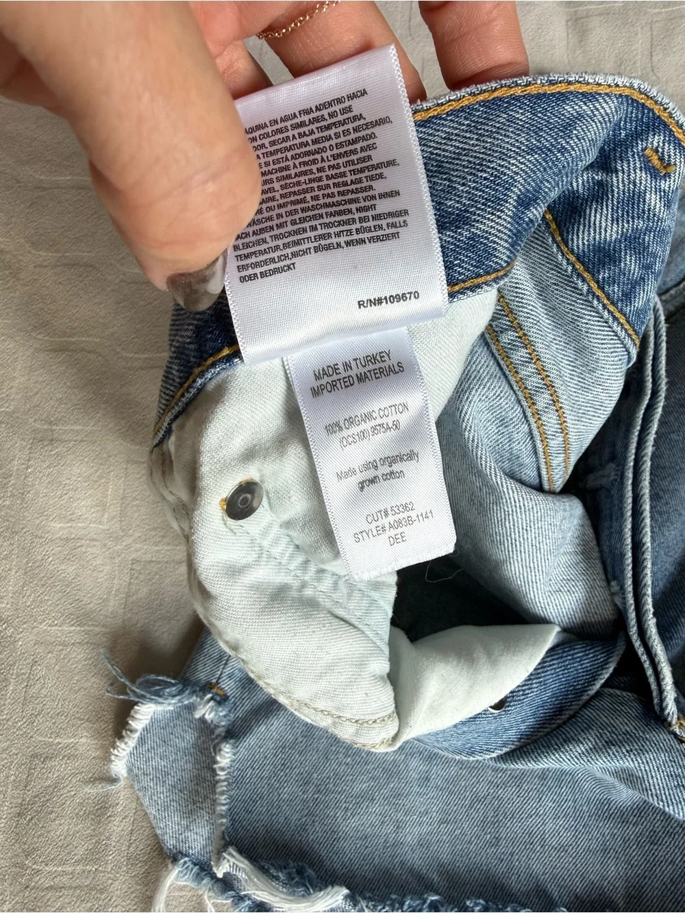 Agolde Parker long Cutoff Shorts size 30